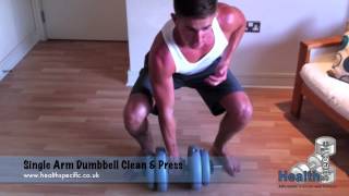 Single Arm Dumbbell Clean and Press [upl. by Sassan]