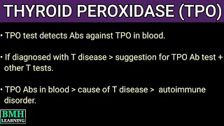 Thyroid Peroxidase  TPO  Anti TPO Antibodies  Thyroid Antibodies [upl. by Margarida887]