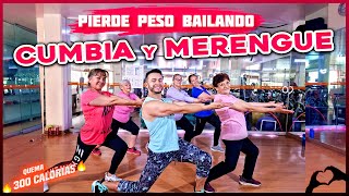 CARDIO Bailando CUMBIA y MERENGUE 🔥 Zumba QUEMA GRASA Tercera edad [upl. by Wakerly]