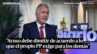 Entrevista a ÁNGEL VÍCTOR TORRES quotAyuso debe dimitir de acuerdo a lo que el PP exige a los demásquot [upl. by Jarita]