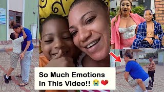 Watch HeartMelting Moment Nollywood Actress Queeneth Hilbert SURPRISED Her Son in School [upl. by Jareb]