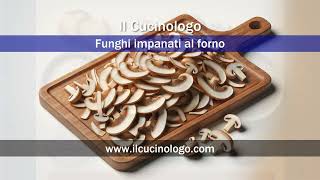 Funghi impanati al forno ricettasana ricetta [upl. by Narah]