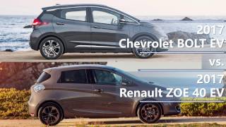 2017 Chevrolet BOLT EV vs 2017 Renault ZOE EV comparison [upl. by Neilson]