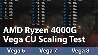 AMD Ryzen 4000G Renoir Vega 6 vs Vega 7 vs Vega 8 at 1Ghz How Well Do Vega CUs Scale [upl. by Bertle]