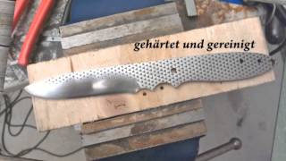 Selbstgemachtes Messer aus einer Feile  knife from a file [upl. by Ynamreg550]