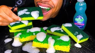 ASMR EDIBLE DISH SPONGES SOAP BUBBLES amp BOTTLE WEIRD FOOD PRANK JERRY EATING MOUTH SOUNDS MUKBANG [upl. by Bahr144]