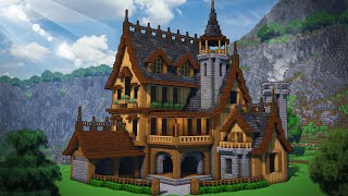 Minecraft How To Build A Medieval Mansion  Tutorial [upl. by Amian]