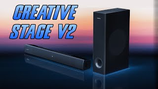 Creative Stage V2  niedrogi wielofunkcyjny soundbar z subwooferem  test recenzja review [upl. by Oah320]