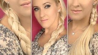 Easy everyday hairstyles for long hair without heat  Cute bohemian braids for school work party [upl. by Colline930]