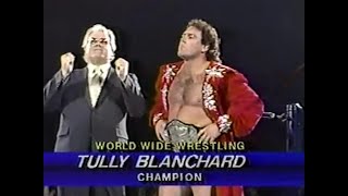 National Title Tully Blanchard vs Ron Garvin Worldwide May 3rd 1986 [upl. by Ycaj]