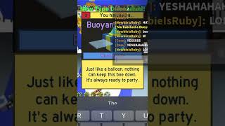 My first buoyant bee beeswarmsimulator mythicegg roblox shorts robloxshorts [upl. by Nilram]