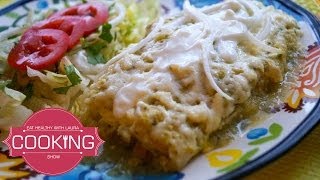 How to make Chicken Enchiladas with Green Sauce ♥ Enchiladas Suizas Recipe ♥ Mexican Enchiladas [upl. by Nivram]