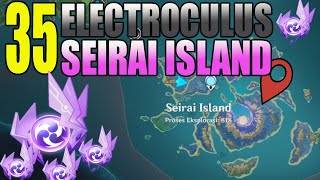 All 35 Seirai Island Electroculus Locations  Genshin Impact [upl. by Einnahpets]