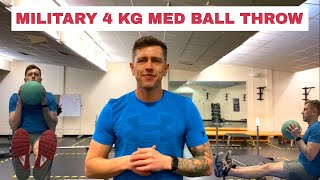 British Army Medicine Ball Throw Procedure For The Army Assessment Centre  AOSB  RFT [upl. by Beitris]