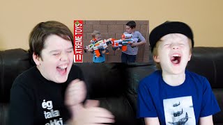 Epic Movie Time with Ethan and Cole The Nerf Modulus Battle [upl. by Ailsun]