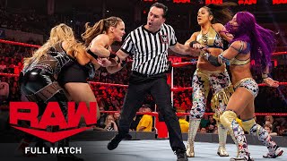 FULL MATCH  Sasha Banks amp Bayley vs Ronda Rousey amp Natalya Raw Jan 21 2019 [upl. by Jud]