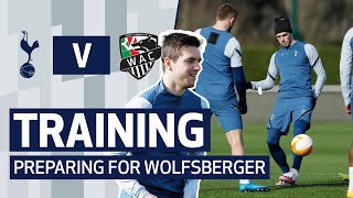 SIX ACADEMY PLAYERS JOIN FIRSTTEAM TRAINING  SPURS PREPARE FOR WOLFSBERGER AC  UEFA Europa League [upl. by Llirpa836]