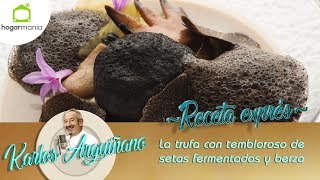 Receta de La trufa con tembloroso de setas fermentadas y berza por Martín Berasategui [upl. by Ruon249]