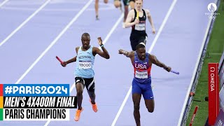 Mens 4x400m Final 🏃 Paris Champions [upl. by Levram]