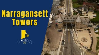 A Real Look At The History Of The Narragansett Towers  Rhode Island Drone Video [upl. by Novart623]