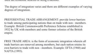 Regional Economic Integration  1 [upl. by Rheba]