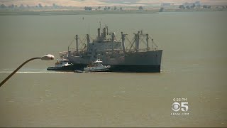 Mothball Fleet Cargo Ship Makes Final Voyage [upl. by Nikaniki]