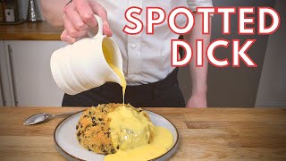 How to make a Traditional BRITISH Pudding Spotted Dick  Comforting amp Decadent English Dessert [upl. by Nylac]