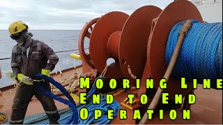 Mooring lines End to END Operation  Rope Tail inspection [upl. by Fraser]