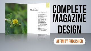 Affinity Publisher  Complete Magazine Design [upl. by Kciredec]