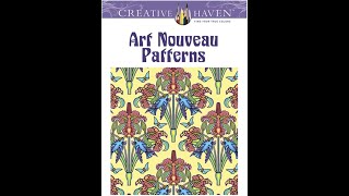 Flip Through Creative Haven Art Nouveau Patterns Coloring Book by Marty Noble [upl. by Aiekat]