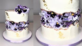 Cake decorating tutorials  FAULT LINE CAKE  Sugarella Sweets [upl. by Tennos]