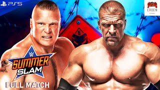 WWE 2K23  Brock Lesnar vs Triple H  FULL MATCH  SUMMER SLAM 2023  PS5  CRDen Gaming [upl. by Bina638]