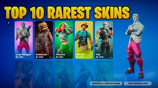 Fortnite Top 10 Rarest Skins Ever Released [upl. by Ynes]