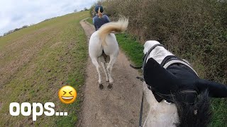 he LOVES to buck  rosie has horse hayfever🤧  GOPRO  equinemollie [upl. by Lightfoot]