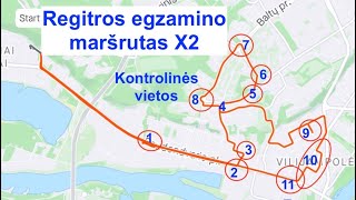 Regitros egzamino maršrutas X2 In english [upl. by Xavler]