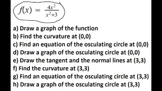 Osculating Circle of a Plane Curve [upl. by Aldus]