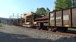 CSX W 010 03 MOW Rail train departs Connellsville yard north by CP Sodem 7324 CW44AC leads solo [upl. by Anatole]