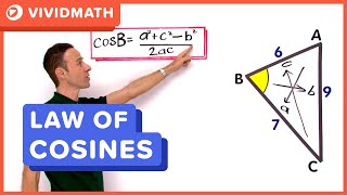 Law of Cosines Find an Angle  VividMathcom [upl. by Bobbie]