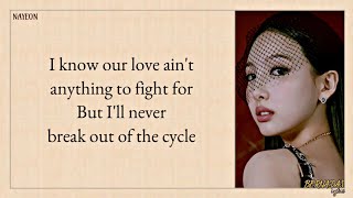 TWICE 트와이스  Cry For Me English Ver Lyrics [upl. by Aiksa]