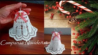 Campanas Navideñas Crochet [upl. by Ogu908]