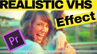 How to add realistic VHS effect to your video in Premiere pro cc 2017 tutorial [upl. by Tadich480]