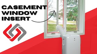 How To Install Portable Air Conditioner in Casement Window Crank out Push out Window [upl. by Bess]