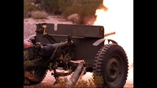 US M3 37mm AntiTank Gun including slow motion [upl. by Naujej]