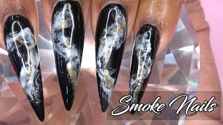 Polygel Nails Update Smoke Nails Infill and Redesign  Polygel Nail Tutorial [upl. by Rhoda]