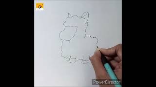 how to draw cute llama llamas llamadrawing shorts [upl. by Jemmy]