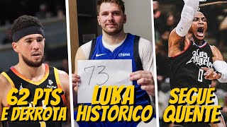 Atuação HISTÓRICA de Luka Doncic  Booker marca 62 PTS mas perde  Clippers segue IMPARÁVEL [upl. by Gurias]