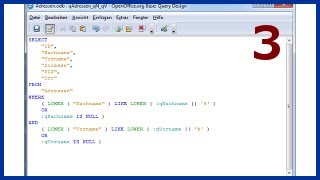 03 OpenOffice Base eine Parameter Abfrage erstellen [upl. by Suirad]