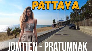 Pattaya Jomtien Beach Road  Pratumnak on a motorcycle POV Thailand 2024 [upl. by Esinyl]