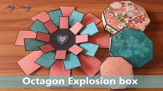 Octagon Explosion Box tutorial Sheetal Khajure Ankalkote Arty Hearty [upl. by Joselyn154]