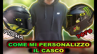 COME MI PERSONALIZZO IL CASCO tutorial wrapping fai da te PRIMA PARTE [upl. by Quill480]